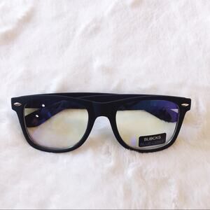 Brooks Dark Blue Rectangle Blue Light Glasses
